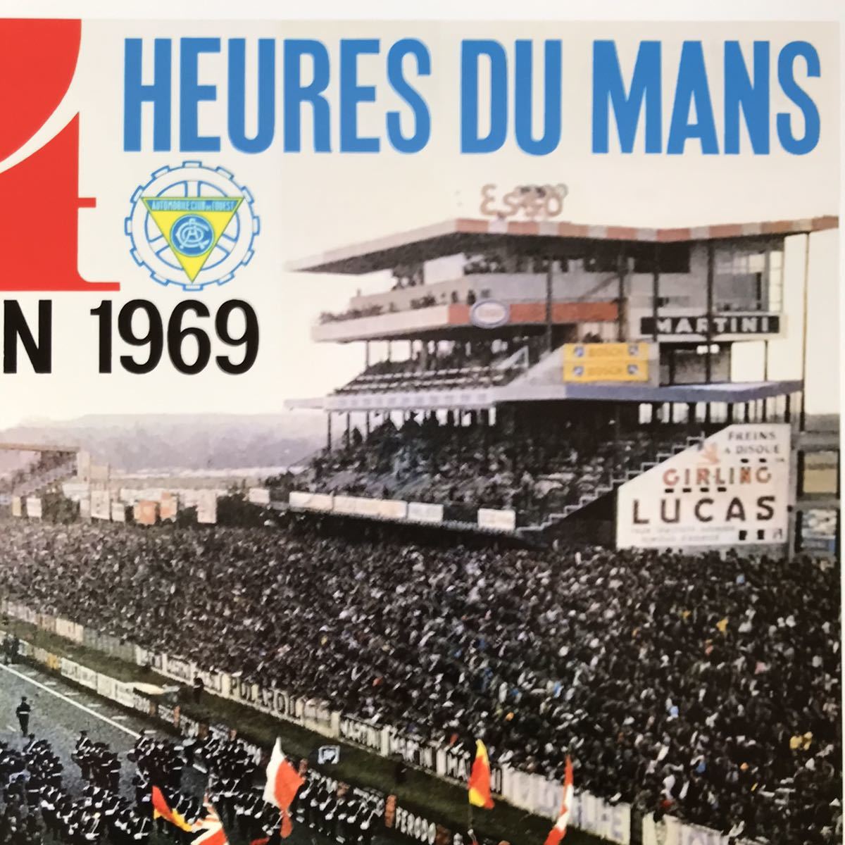  poster *1969 year ru* man 24 hour race *24 Heures du Mans/yunotie-ru/ Porsche / Ferrari vs Ford 