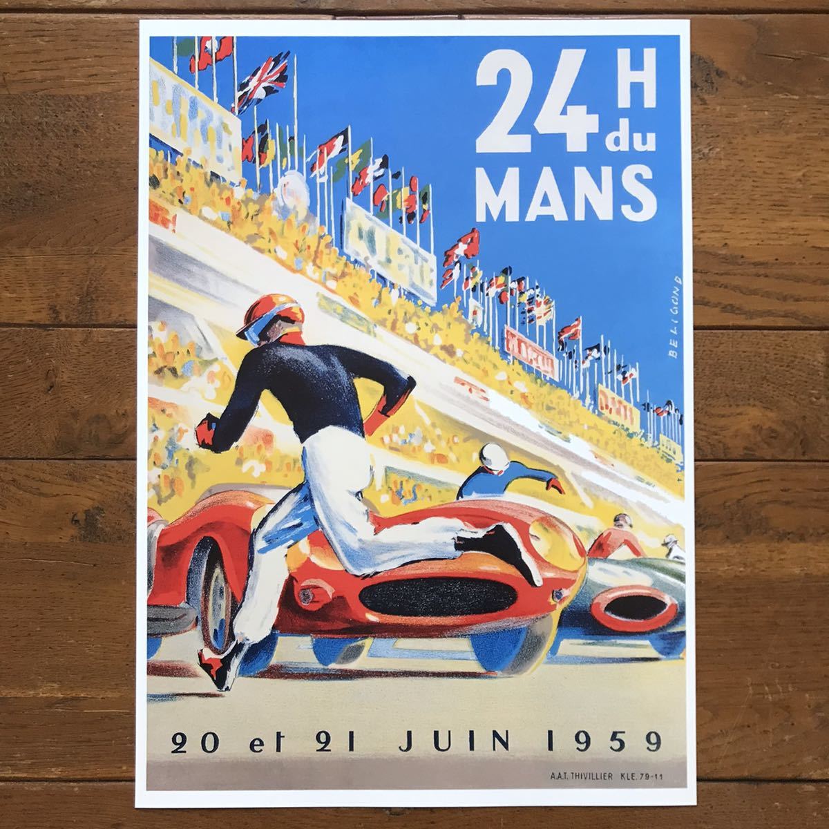 ポスター★1959年 ル・マン24時間レース ★24 Heures du Mans/ユノディエール/ポルシェ/フェラーリvsフォードの画像7