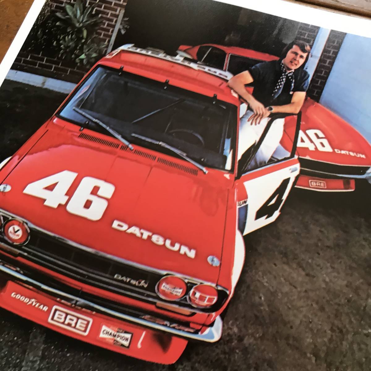 ポスター「BRE Datsun 510/240Z チャンピオンプラグ」1972年広告★ピート・ブロック/ブルーバード/フェアレディZ/Trans-Am_画像7