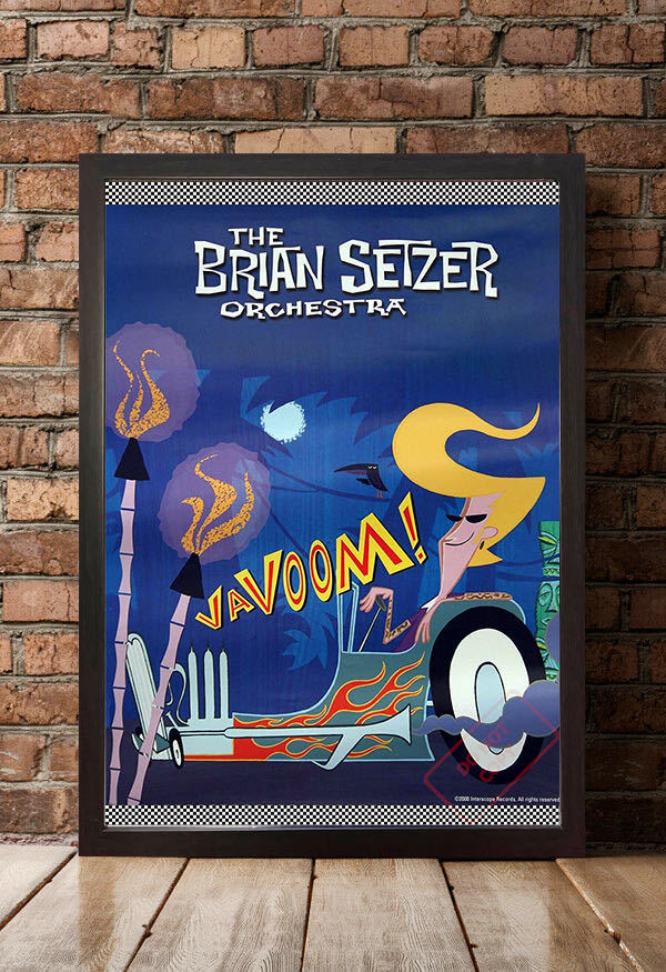  poster * Brian *setsa-*o-ke -stroke la[VAVOOM!]*Brian Setzer/s tray * Cat's tsu/Hot Rod/ rockabilly / Gretsch 