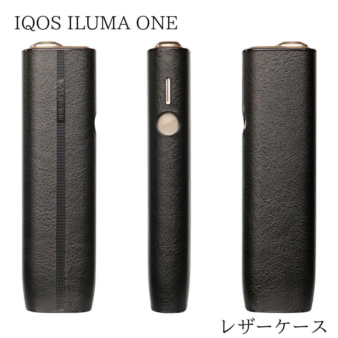 アイコス イルマワン IQOS ILUMA ONE ケース カバー ブラック 黒 レザー_画像1