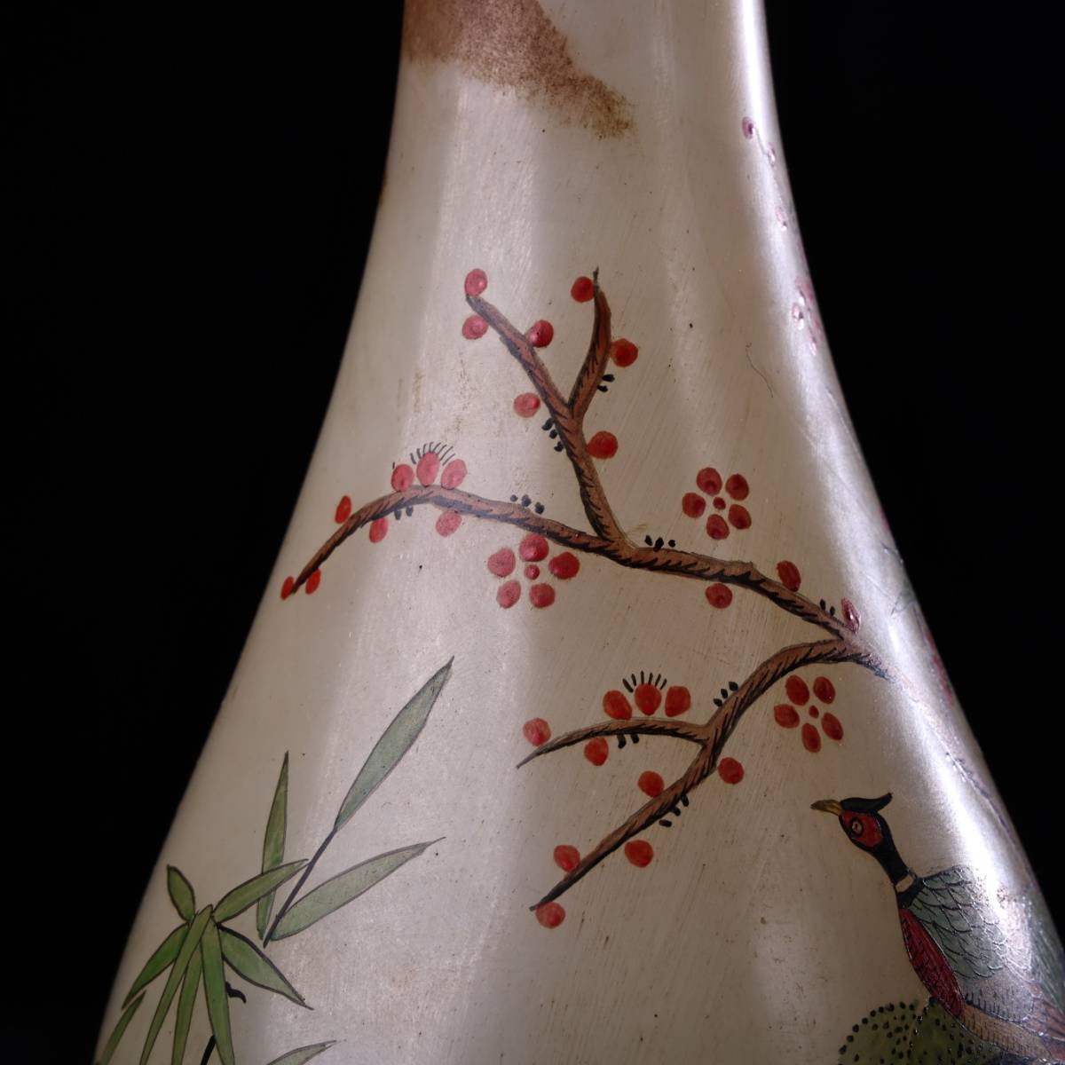最高の品質 秘蔵 《清代 乾隆年制 瑠璃 純手描き 彩色 花瓶 擺件