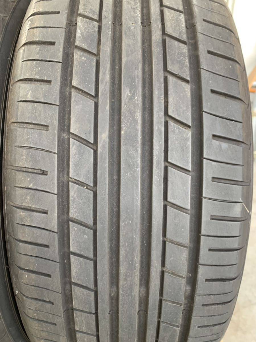 送料込み！224/45R18 YOKOHAMA ECOS ES31 19年 5~6mm 中古タイヤ２本の画像2