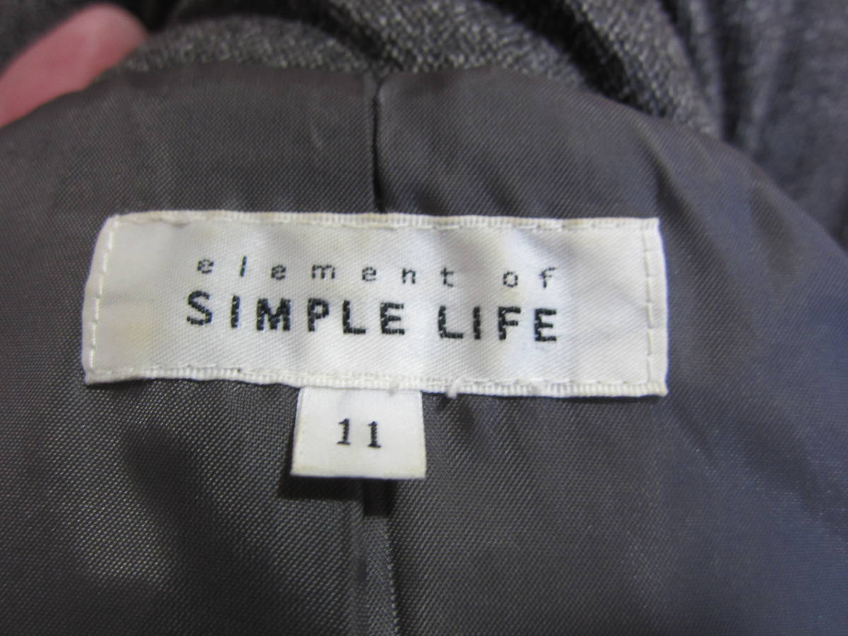 SIMPLE LIFE シンプルライフ ダウンフェザー レディース 11号 コート アウター グレー ジャケット タ668