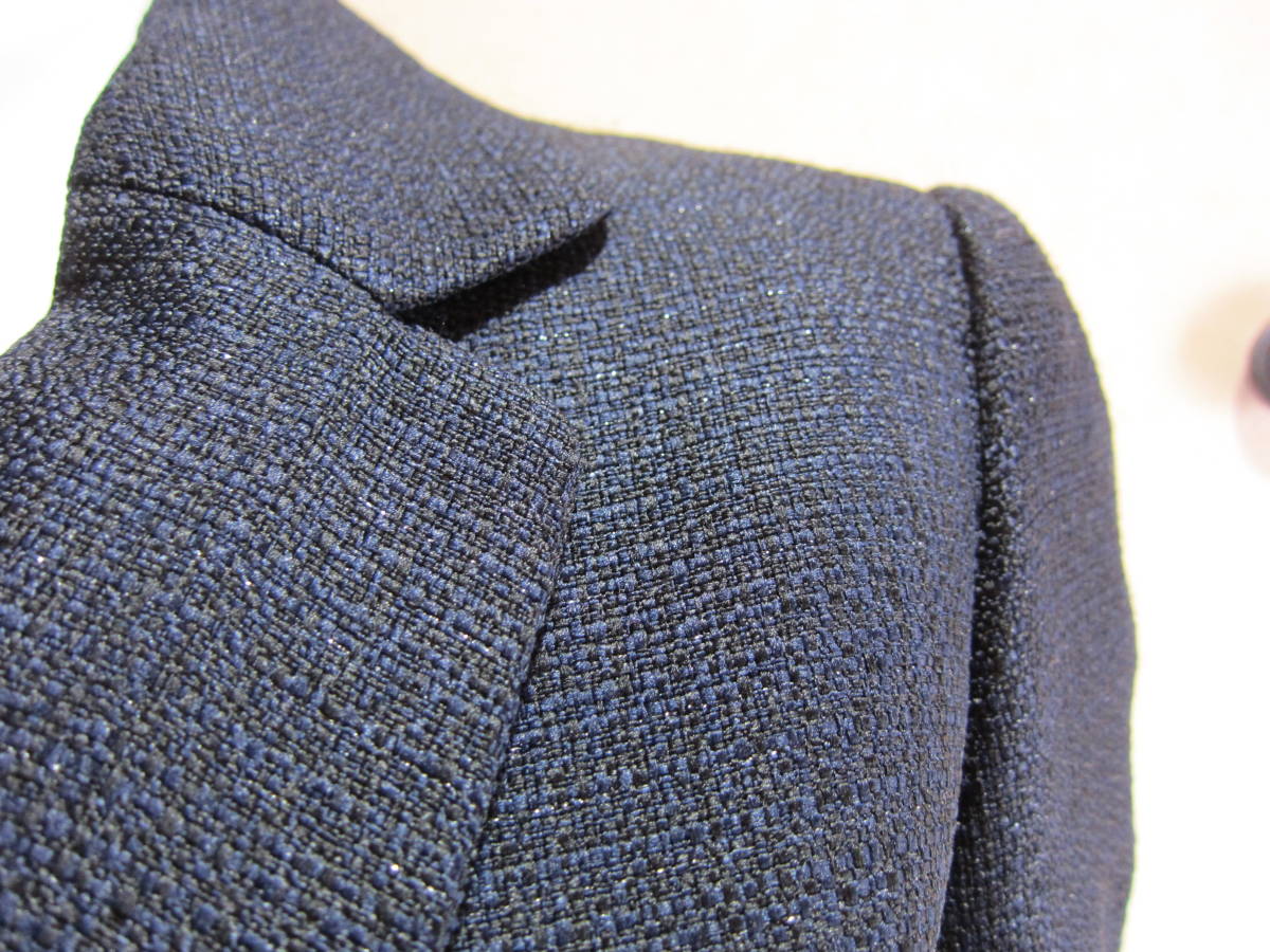 ONEIROSonei Roth lady's 9 number setup suit jacket skirt dark blue lame series formal ta678