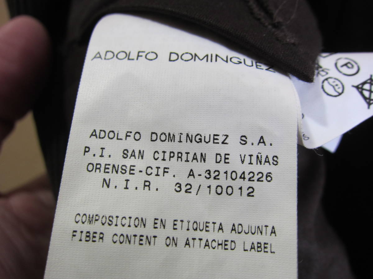 ADOLFO DOMINGUEZ アドルフォドミンゲス メンズ サイズ50 ジャケット ブレザー テーラード 大きいサイズ こげ茶系 タ766_画像7