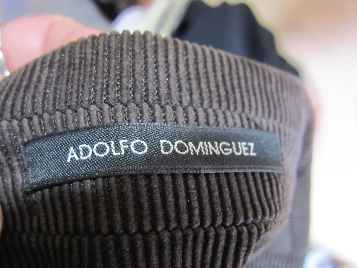 ADOLFO DOMINGUEZ アドルフォドミンゲス メンズ サイズ50 ジャケット ブレザー テーラード 大きいサイズ こげ茶系 タ766_画像9
