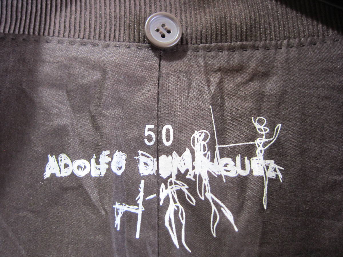 ADOLFO DOMINGUEZ アドルフォドミンゲス メンズ サイズ50 ジャケット ブレザー テーラード 大きいサイズ こげ茶系 タ766_画像6