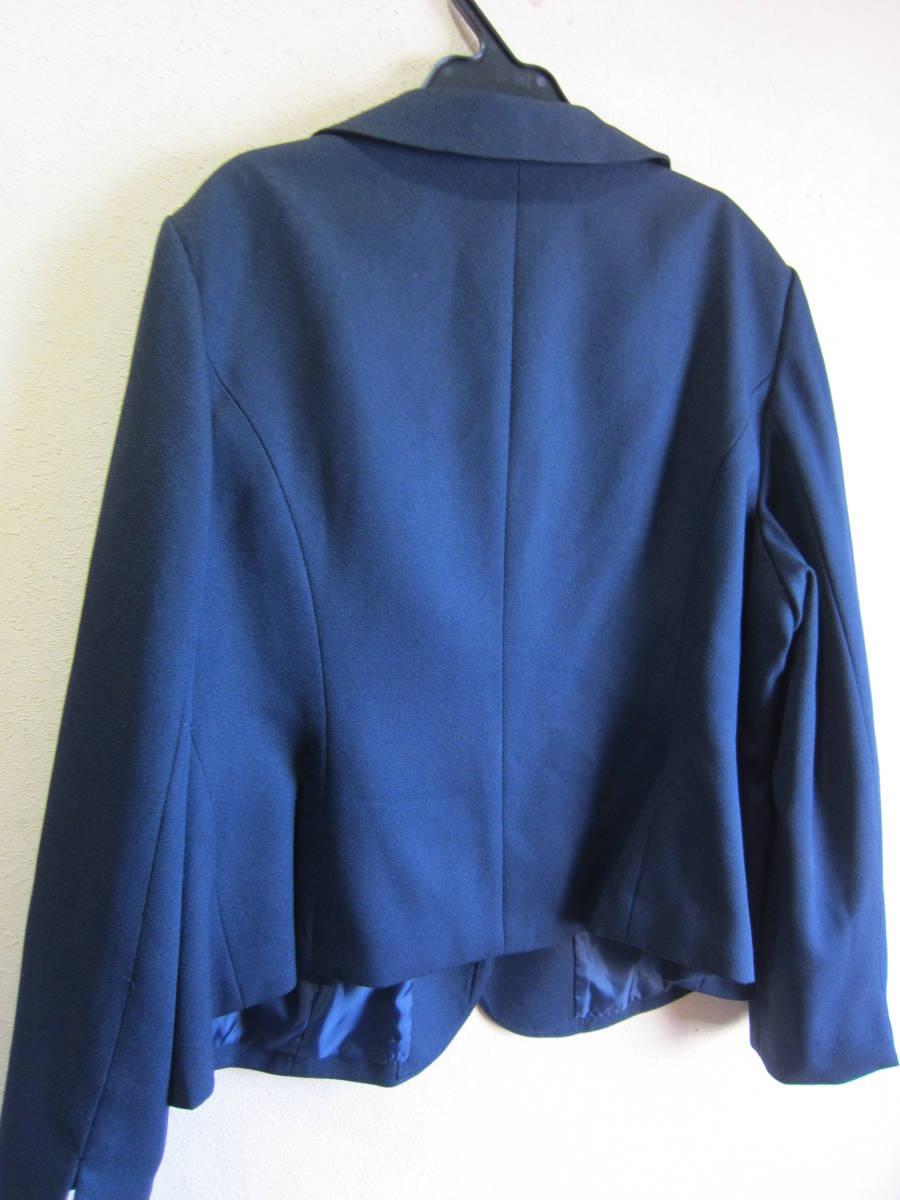  beautiful goods extra-large 26ABR 26 number SUCREshukru setup suit jacket skirt dark blue large size lady's ta662