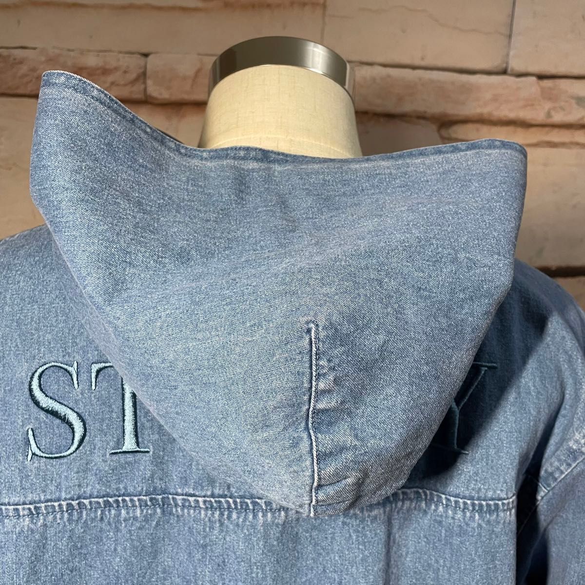 希少品】ステューシー デニムパーカー フーディー ジャケット 希少品】ステューシー デニムパーカー フーディー ジャケット