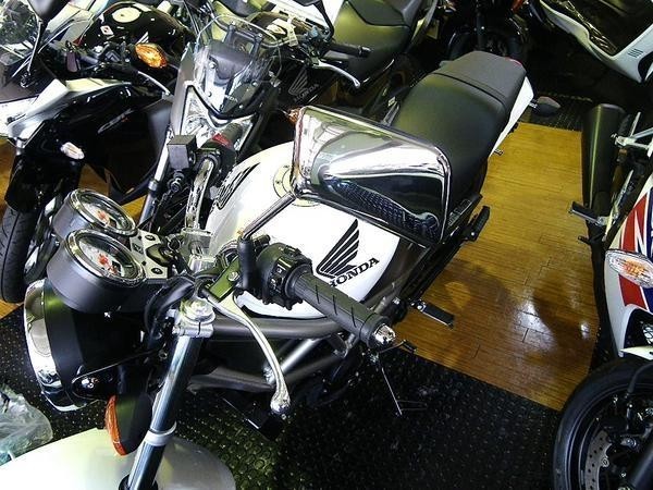 ★【車検対応】HONDA アダプター付き 純正typeミラー SET ＊CB250F ＊GB350 ＊CB400SF VTEC ＊CB1100 ＊CB1300SF ＊NC750X 他　_画像3