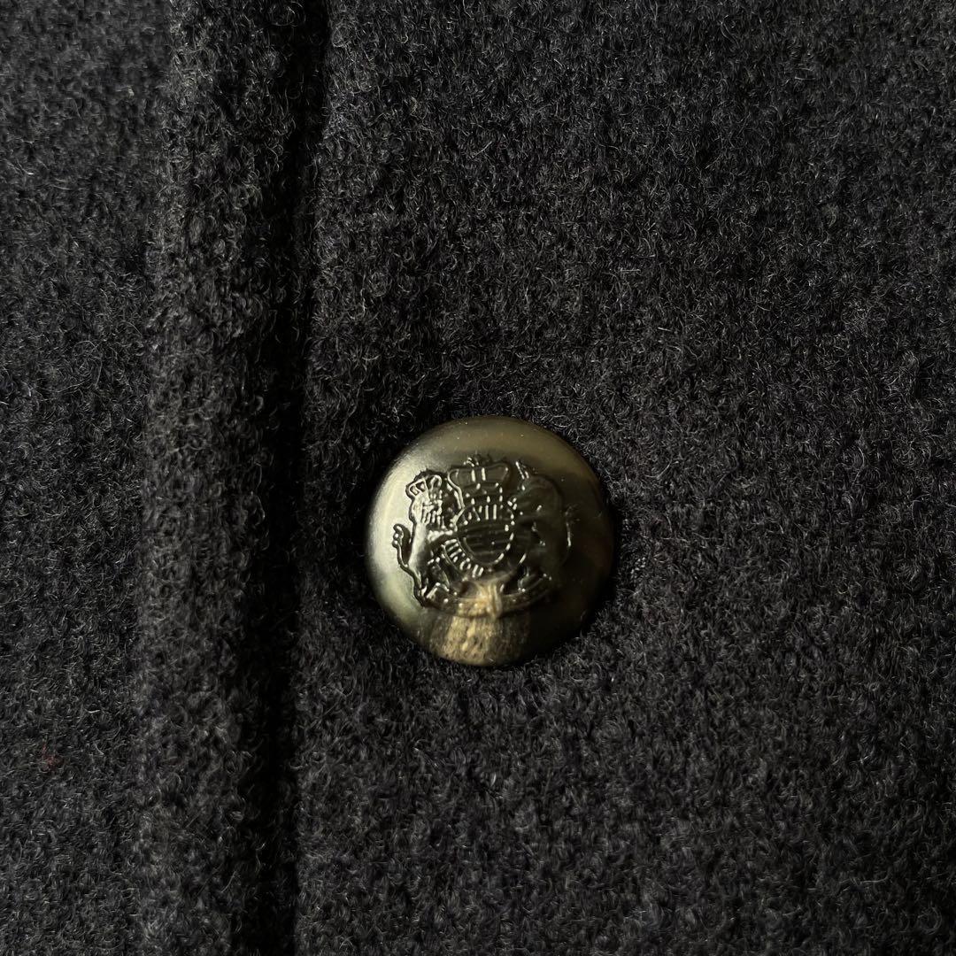 未使用級 McGREGOR マクレガー テーラードジャケット LLサイズ ウール ネイビー 紺 刺繍 デザインボタン バイカラー メンズ_画像4
