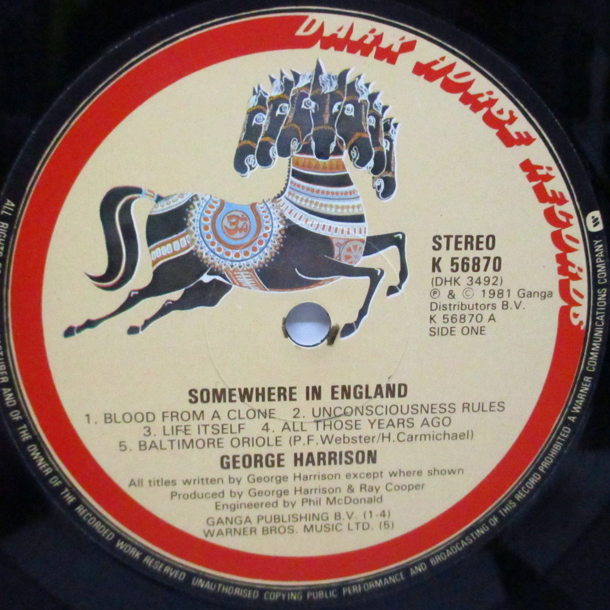 GEORGE HARRISON(ジョージ・ハリスン)-Somewhere In England (UK オリジナル LP_画像3