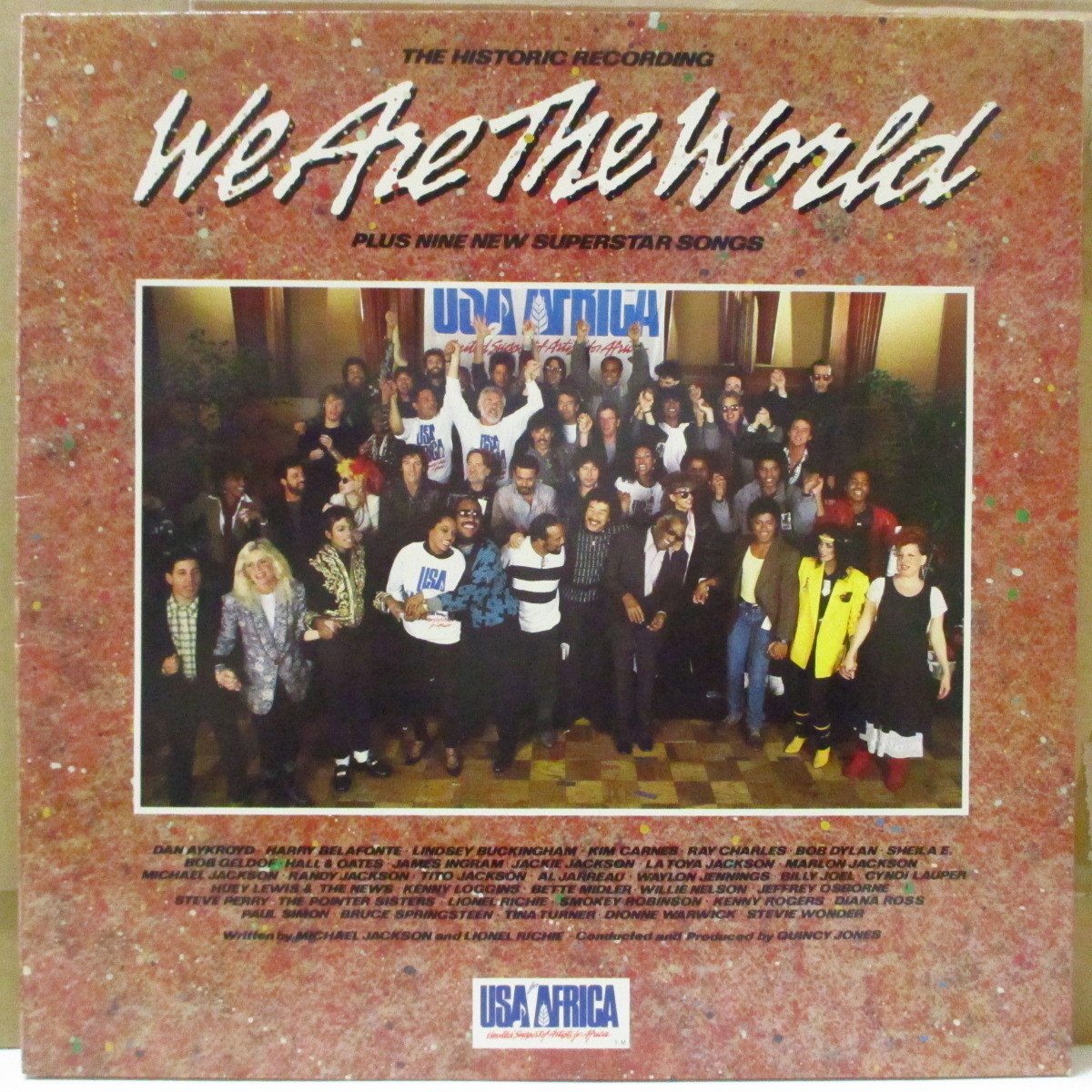 USA FOR AFRICA (USA・フォー・アフリカ)-We Are The World (UK オリジナル LP+インサート/光沢見開きジャケ_画像1