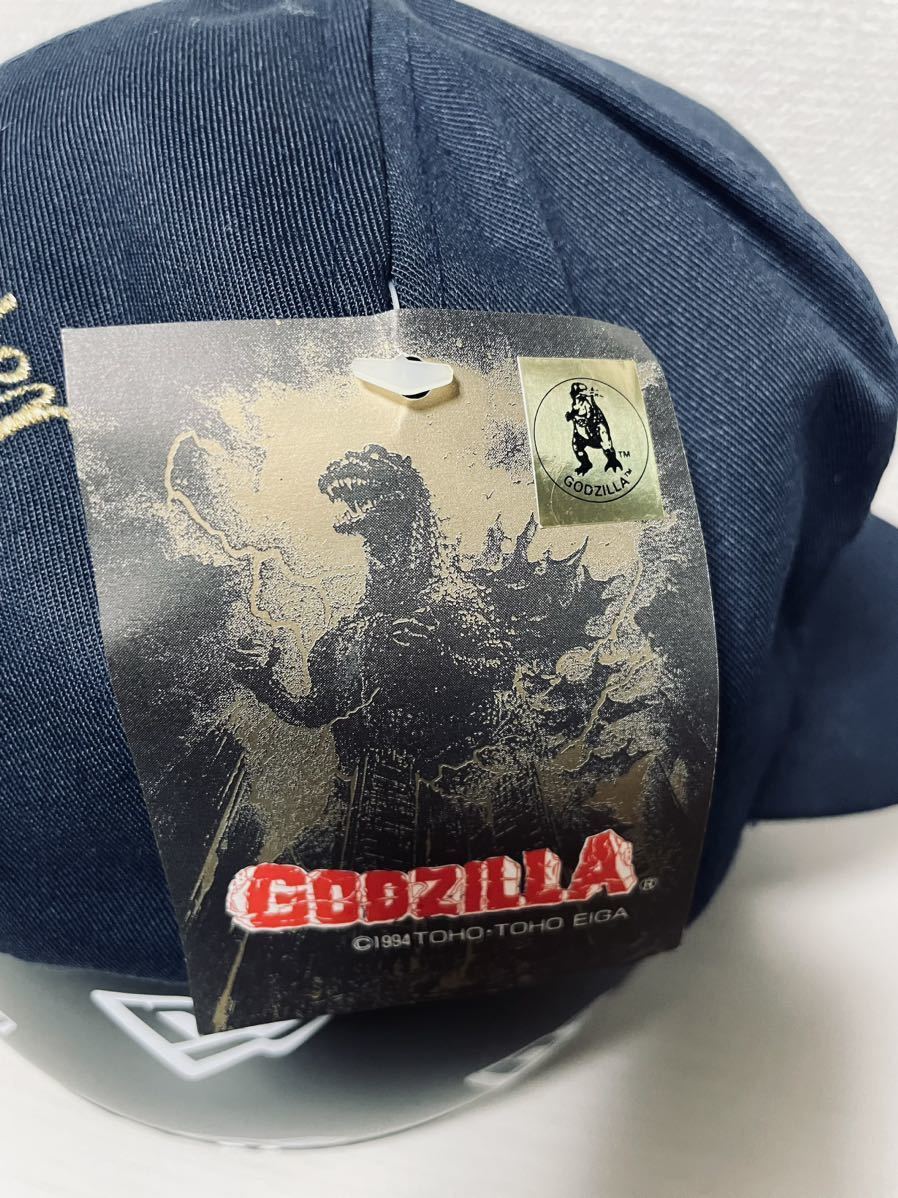ゴジラ　Godzilla キャップ　1994　未使用タグ付き　90s 東宝　ネイビー　フリーサイズ　帽子_画像5