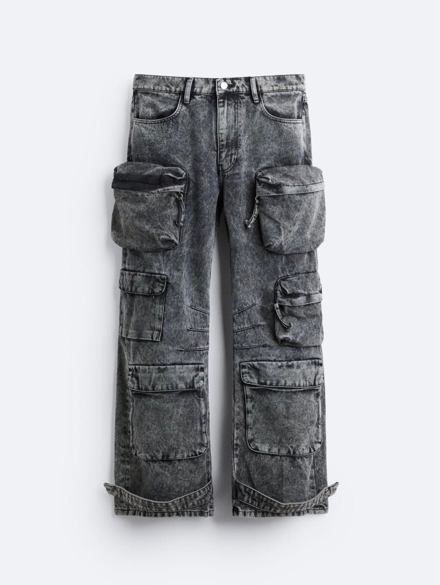 ポケット ユーティリティデニムパンツ EU44 JP 34 ZARA 新品未 ポケット ユーティリティデニムパンツ EU44 JP 34 ZARA 新品未