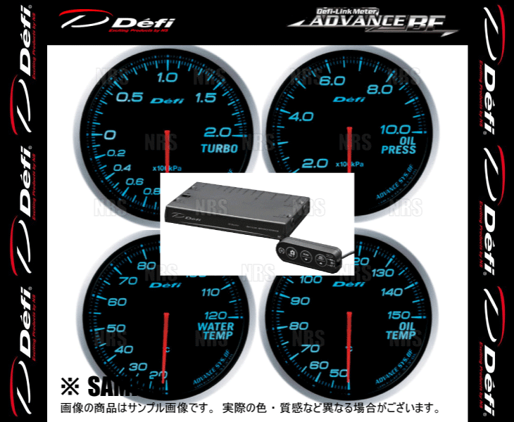 Defi デフィ アドバンスBF 5点セット 青/ブルー ターボ計200kPa/油圧計/油温計/水温計/ユニットSE (DF09903/DF10203/DF10403/DF10503/17701_画像3