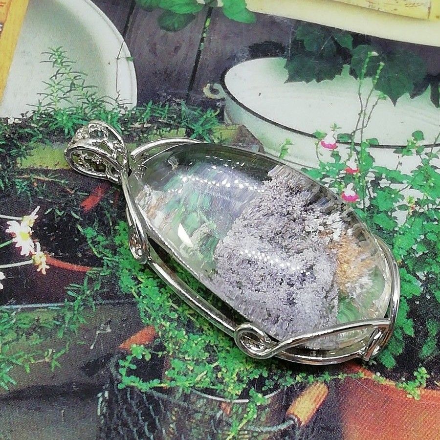 ガーデンクォーツ1989ペンダントトップ　ネックレス　天然石　原石　パワーストーン