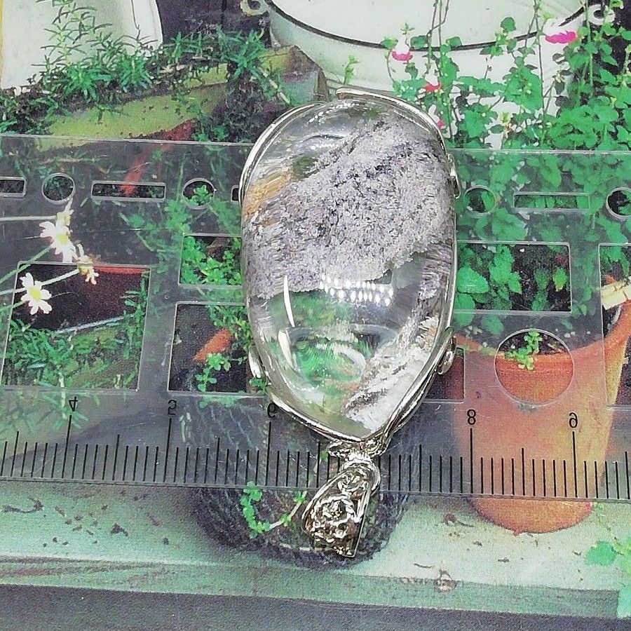ガーデンクォーツ1989ペンダントトップ　ネックレス　天然石　原石　パワーストーン