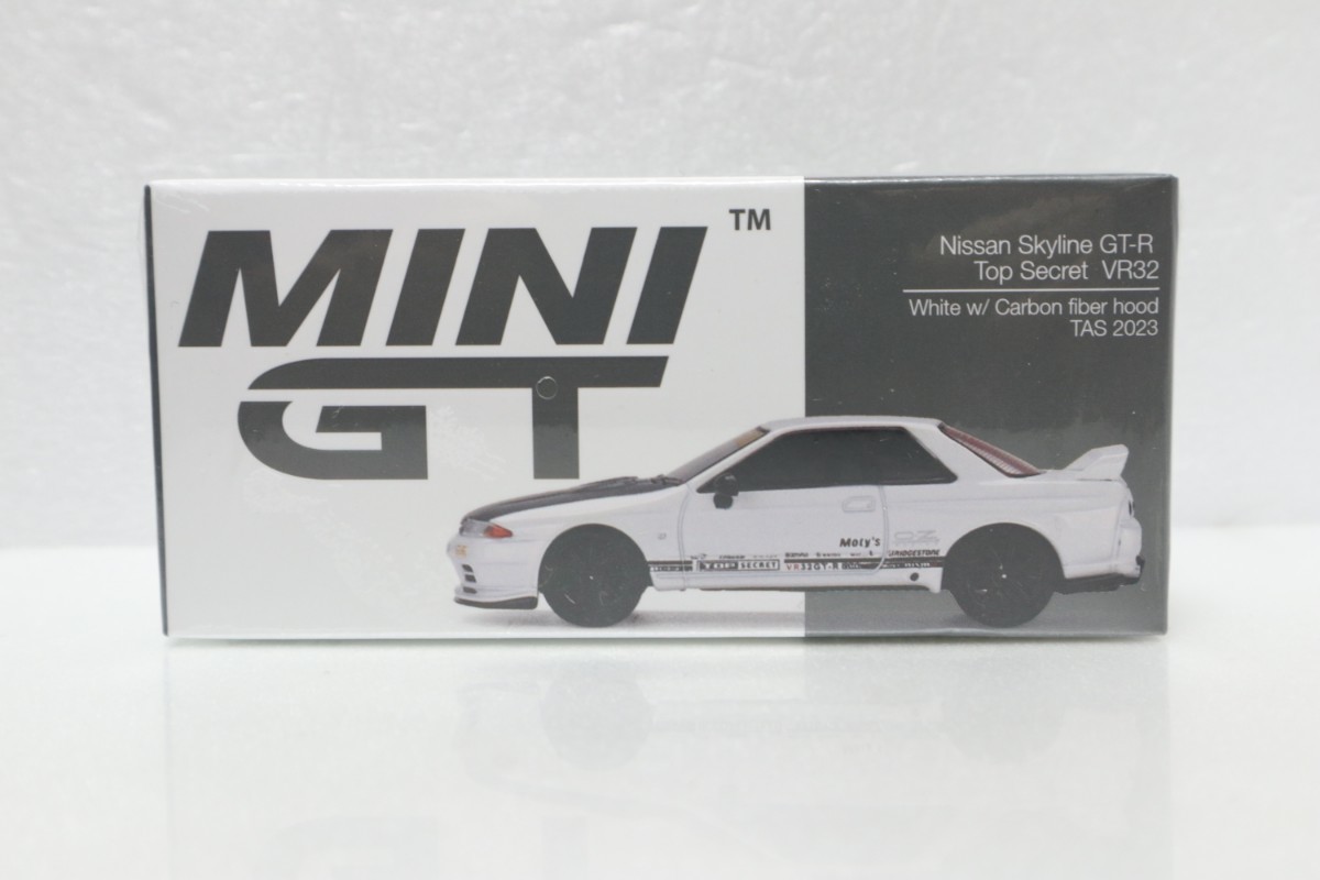 東京オートサロン2023限定 MINIGT 1/64 トップシークレット 日産 スカイライン GT-R VR32 カーボンボンネット MINI GT R32 TAS Top secret