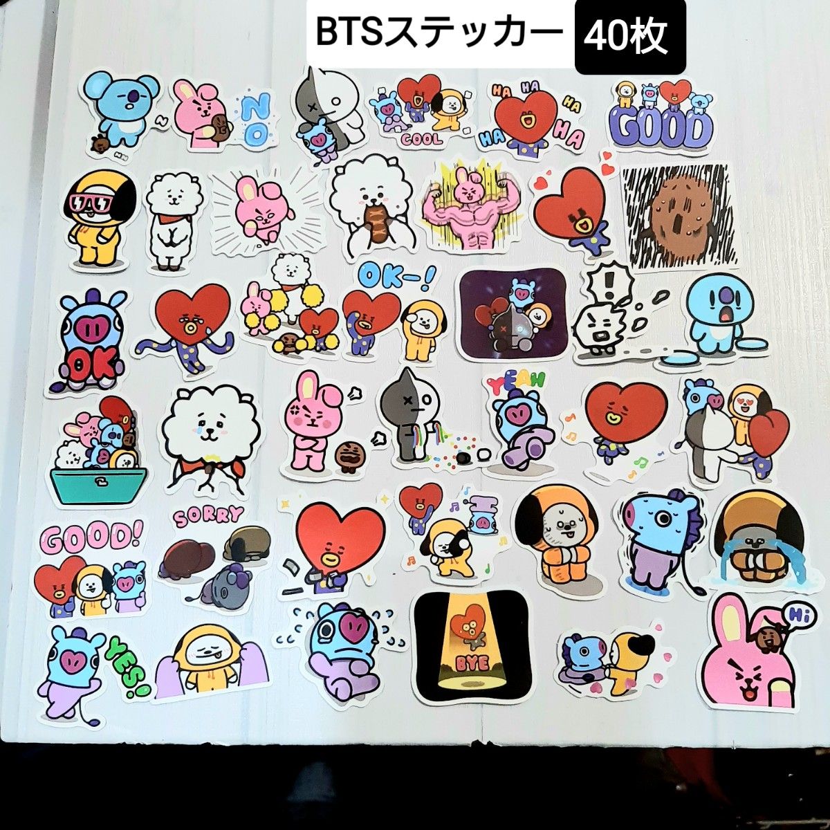 BTS BT21 ステッカー シール 40枚 防水トラベルステッカー