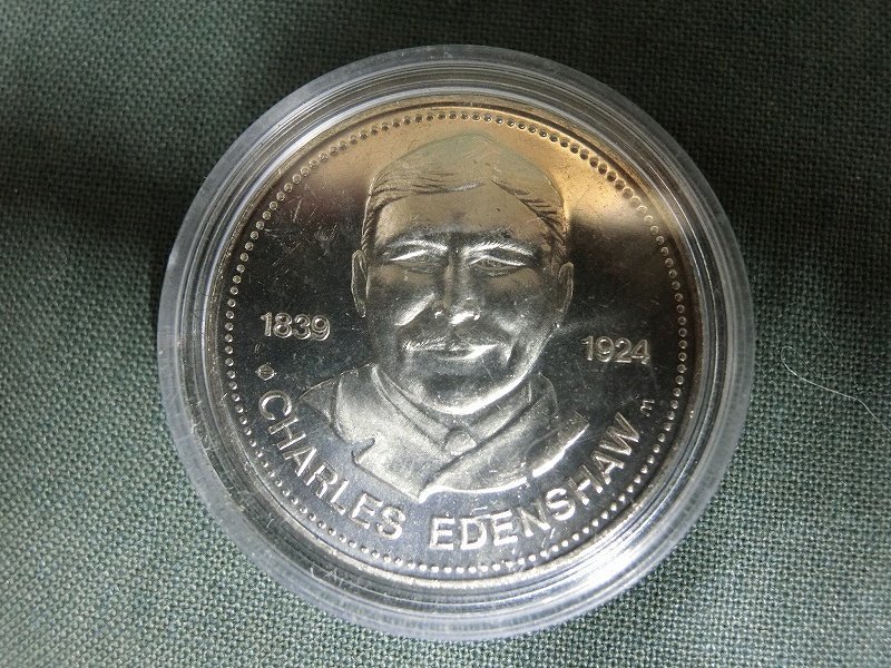 A0103a カナダ1977年British Columbia インディアン文化記念 CHARLES EDENSHAW ドル硬貨_画像1