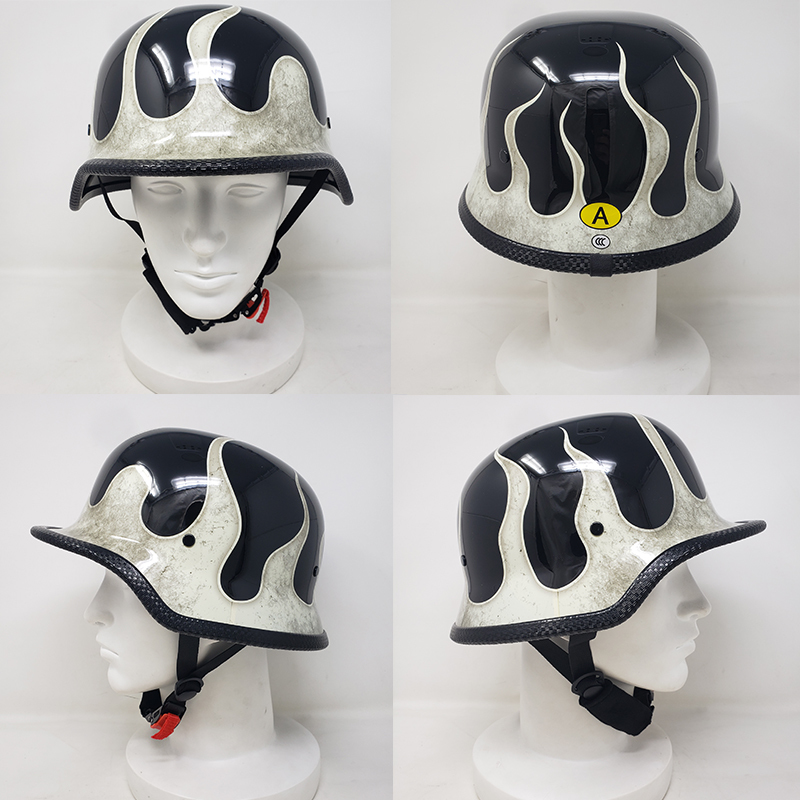 [S size ] equipment ornament for half helmet [ german ] black / ivory f Ray m( quick release standard installation )