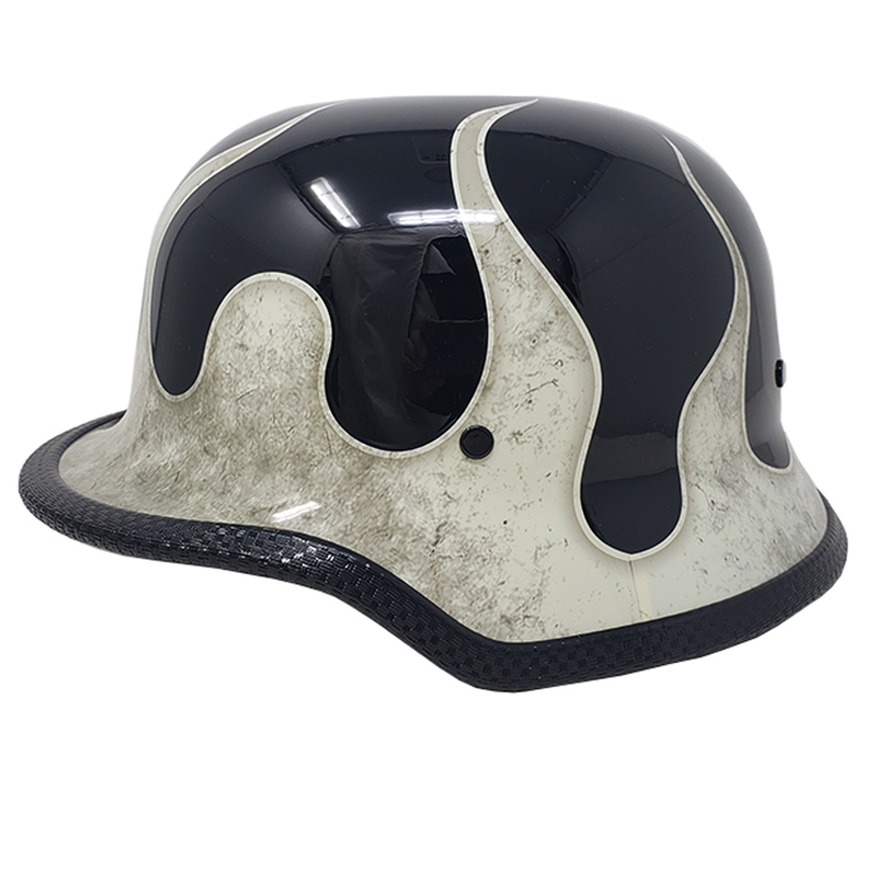 [S size ] equipment ornament for half helmet [ german ] black / ivory f Ray m( quick release standard installation )