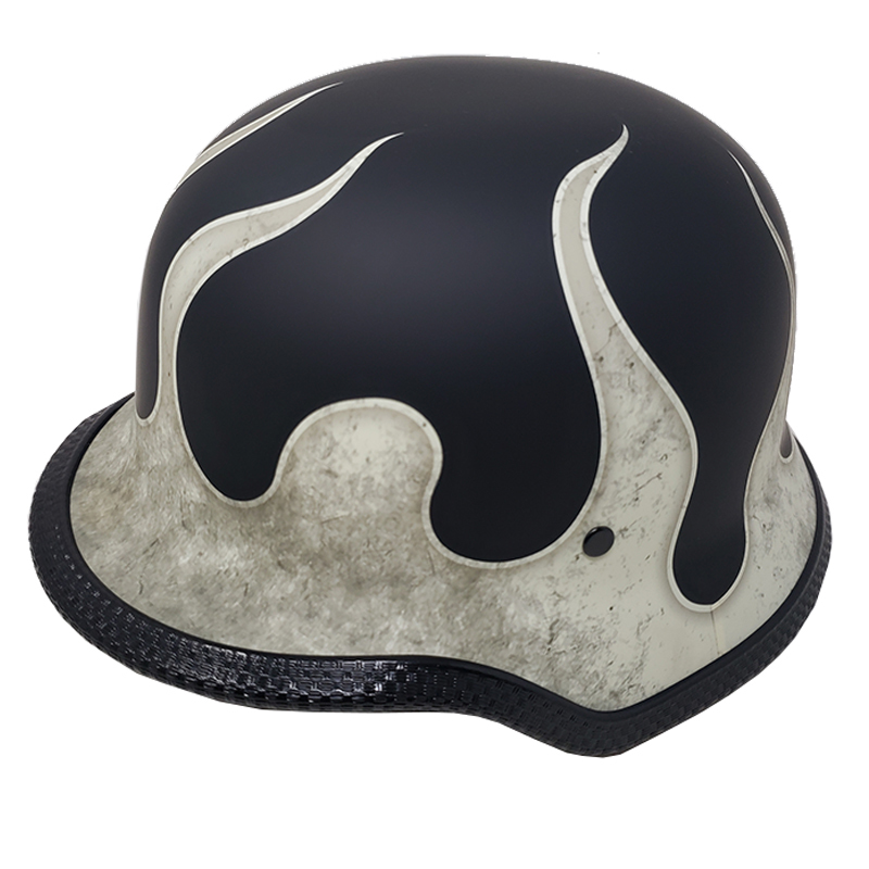 [M size ] equipment ornament for half helmet [ german ] mat black / ivory f Ray m( quick release standard installation )