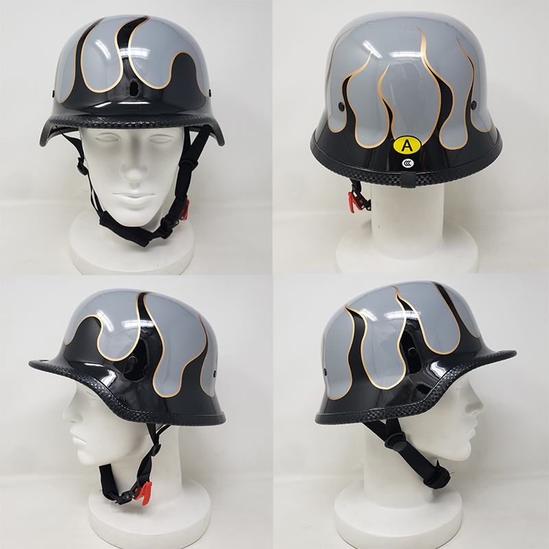[L size ] equipment ornament for half helmet [ german ] gray / black f Ray m( quick release standard installation )