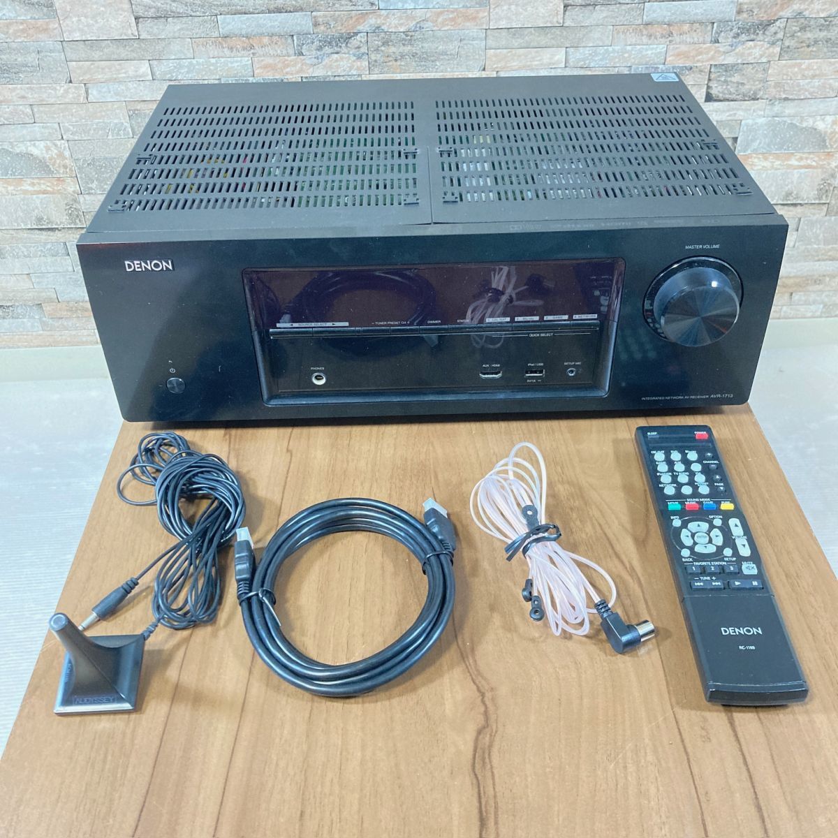 1228231 動作品　DENONデノン AVアンプ　サラウンドレシーバー　AVR-1713　リモコン付