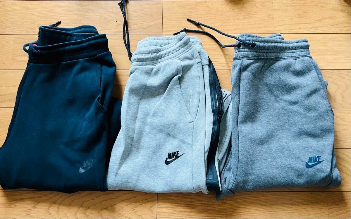 NIKE 初期 廃盤 テックフリース セットアップ  M スウェット1 パンツ3本 赤タグ グレー  ブラック  ナイキ 上下