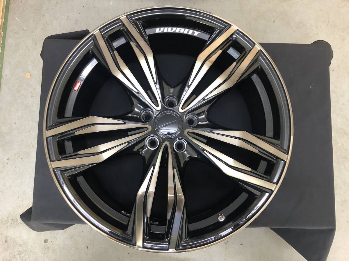 【送料込】アルミホイール　レアマイスター ヴィヴァン　ブロンズクリア 18×7.5J+48　PCD100　5H ×2本 (2/2) トヨタ車_画像5