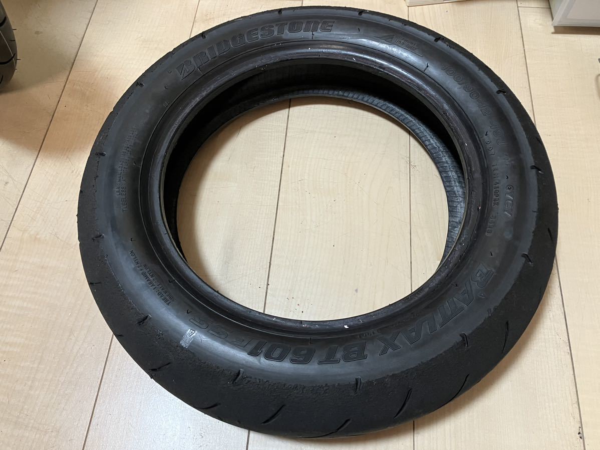 ブリヂストン BRIDGESTONE BT601ss ycy 100/90-12 49J NSR50 nsf100 エイプ 中古 120サイズ /IRC ダンロップ_画像1