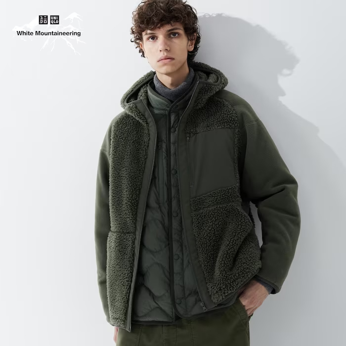 UNIQLO ユニクロ ホワイトマウンテアリニング L DARK GREEN