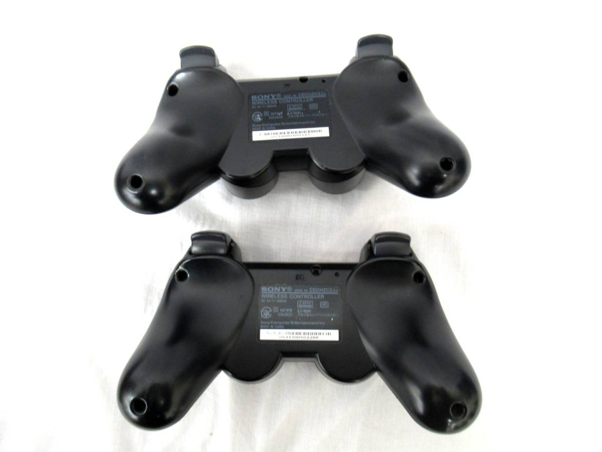 PS3 SONY純正品 コントローラー デュアルショック3 ブラック 2個セット_画像2