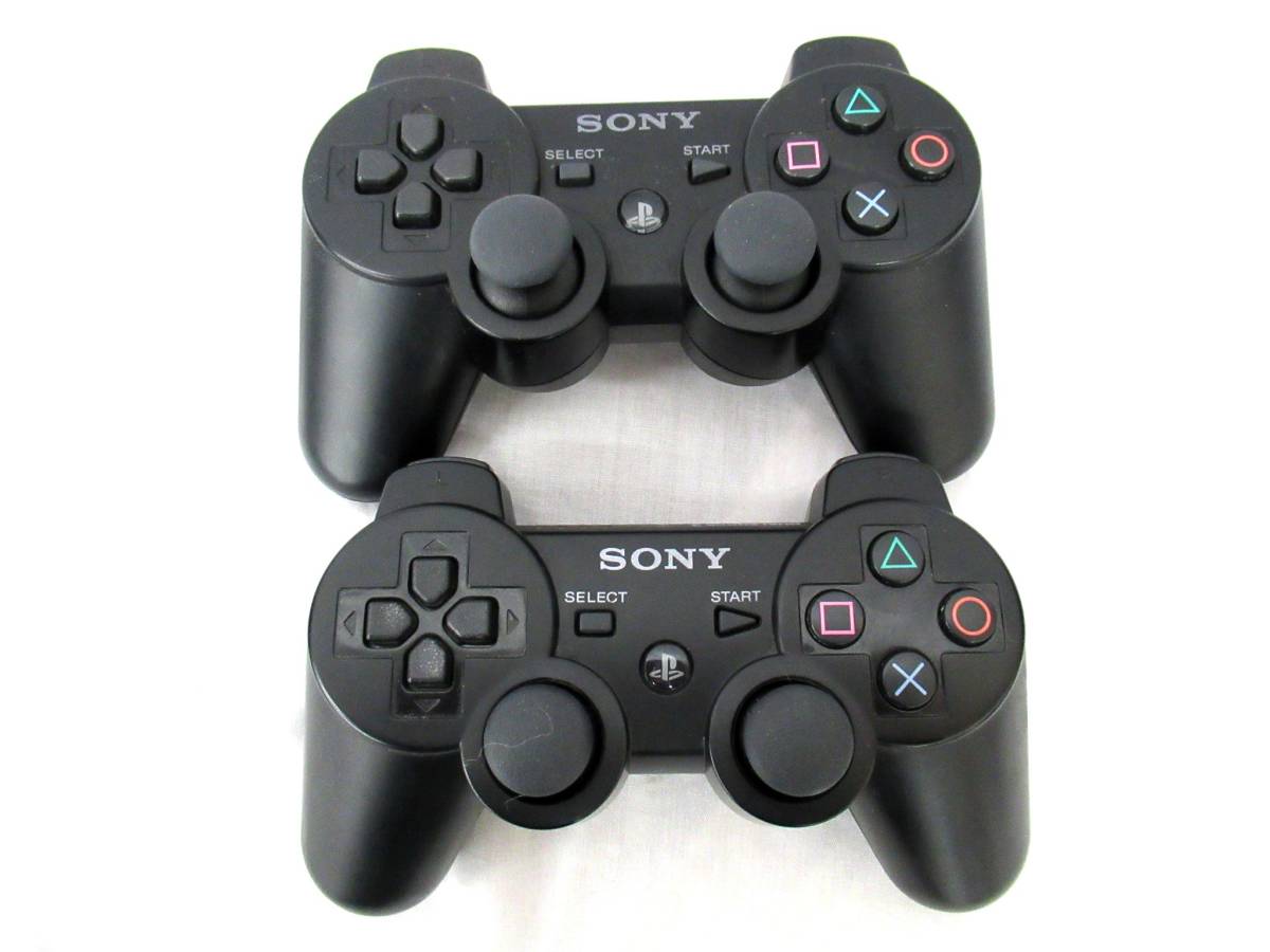PS3 SONY純正品 コントローラー デュアルショック3 ブラック 2個セット_画像1