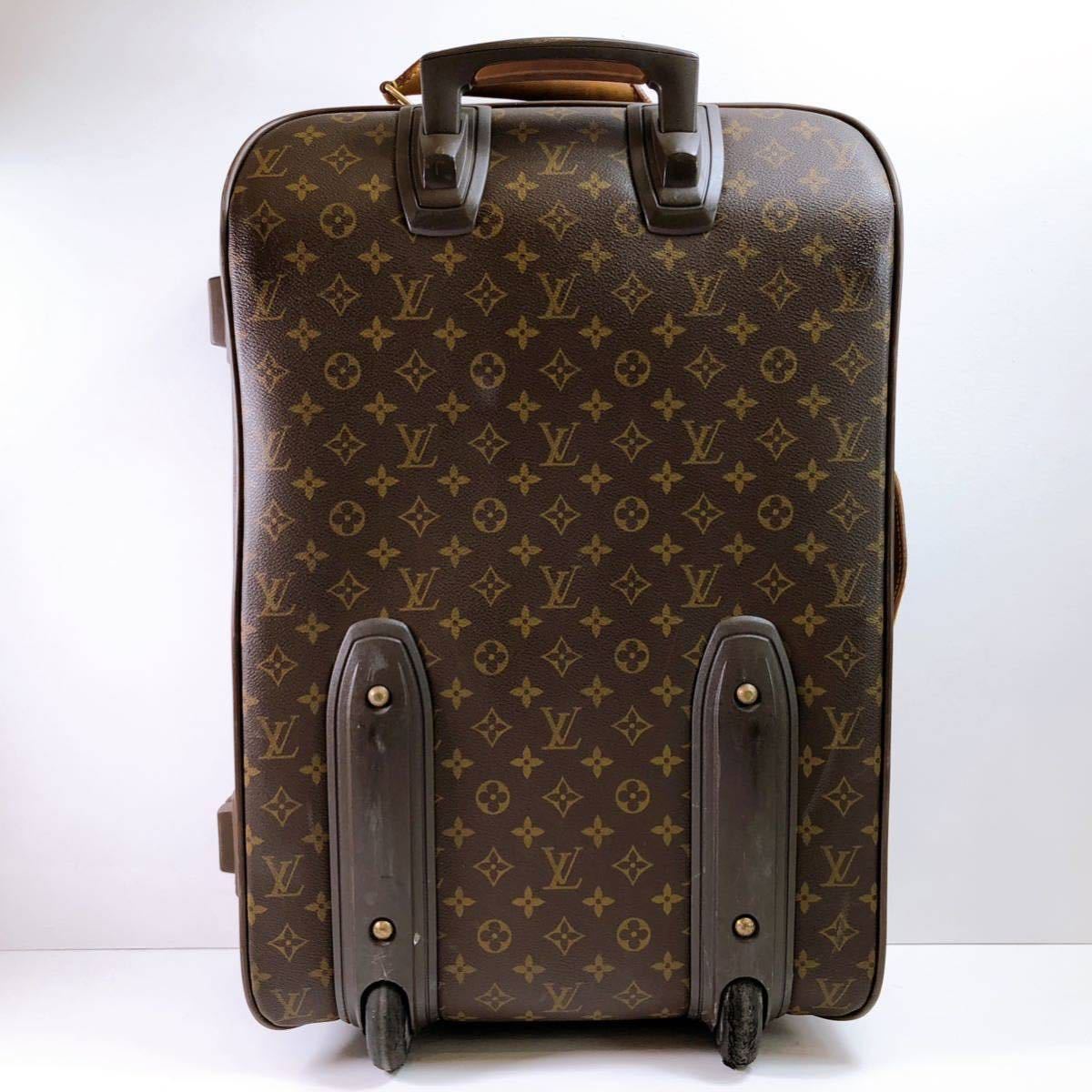 58【中古】LOUIS VUITTON ルイヴィトン M23250 モノグラム ペガス60 2輪 キャリーバッグ キャリーケース スーツケース 旅行かばん 現状品_画像2