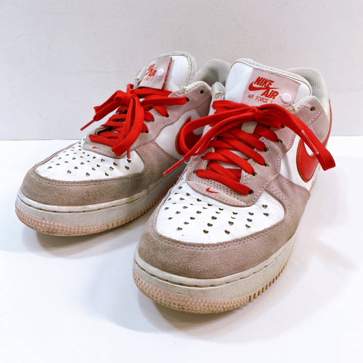 329☆中古☆ NIKE AIR FORCE 1 Low '07 Valentine's Day サイズ25.5cm ナイキ エアフォース ロー バレンタインデー DD3384-600 現状品_画像1