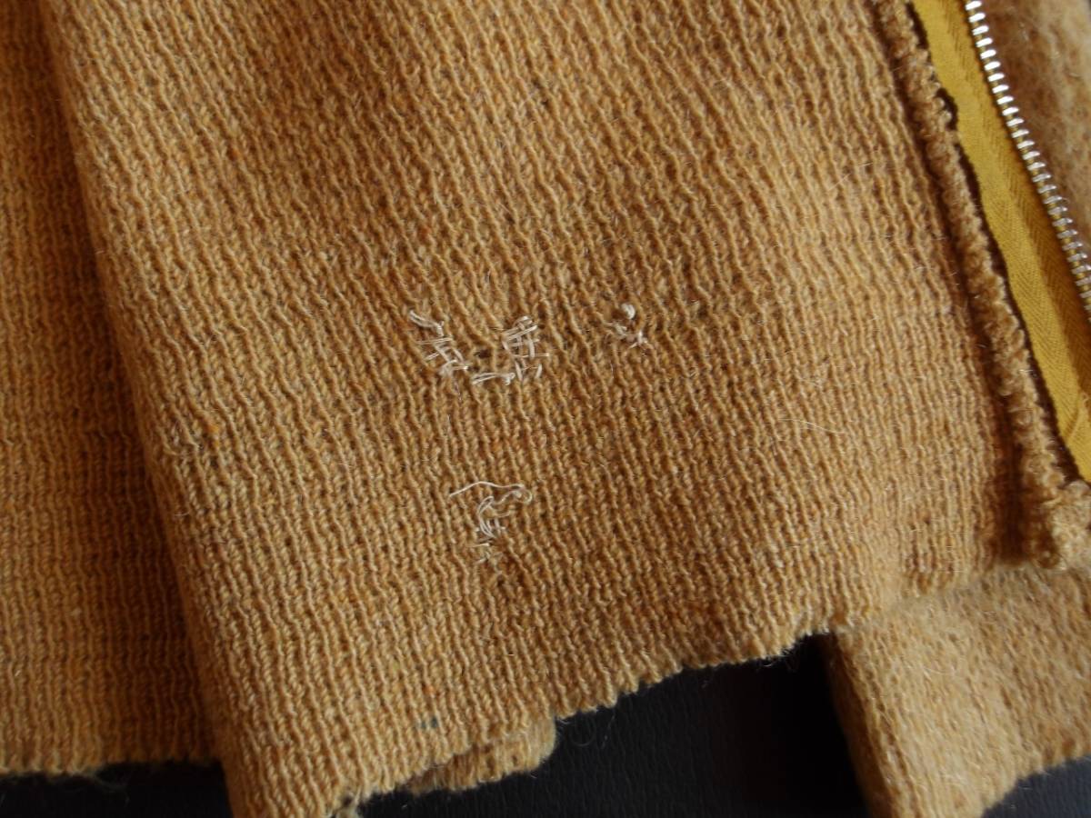 50's 60's ヴィンテージ キャンパス モヘア ジップ カーディガン vintage campus mohair knit_画像9