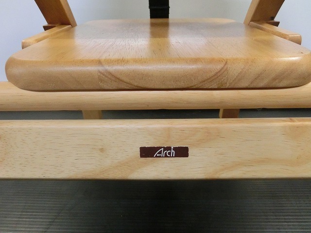 ♪♪大和屋　ベビーチェア アーチ木製ローチェア　NA ナチュラル　子供椅子 ローチェア 木製 テーブル付　折りたたみチェア 中古【6A05】♪_画像7