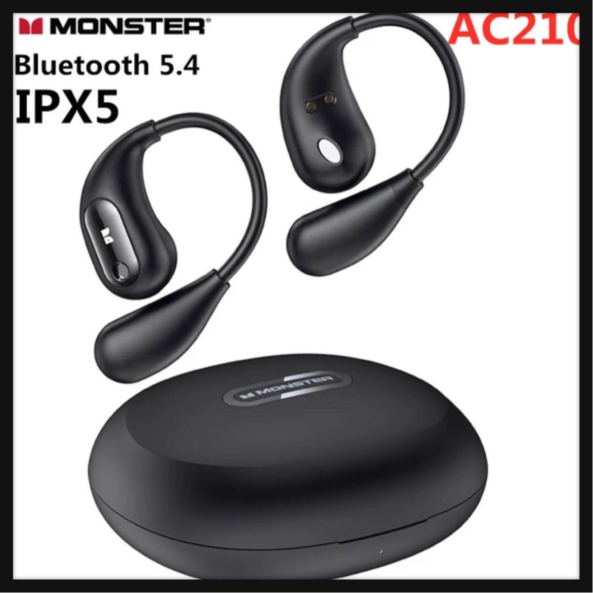 【開封のみ】Monster ★Open Ear AC210 AC 210ワイヤレスイヤホンBluetooth 5.4ステレオ骨伝導イヤホンゲーム音楽スポーツイヤホン_画像1