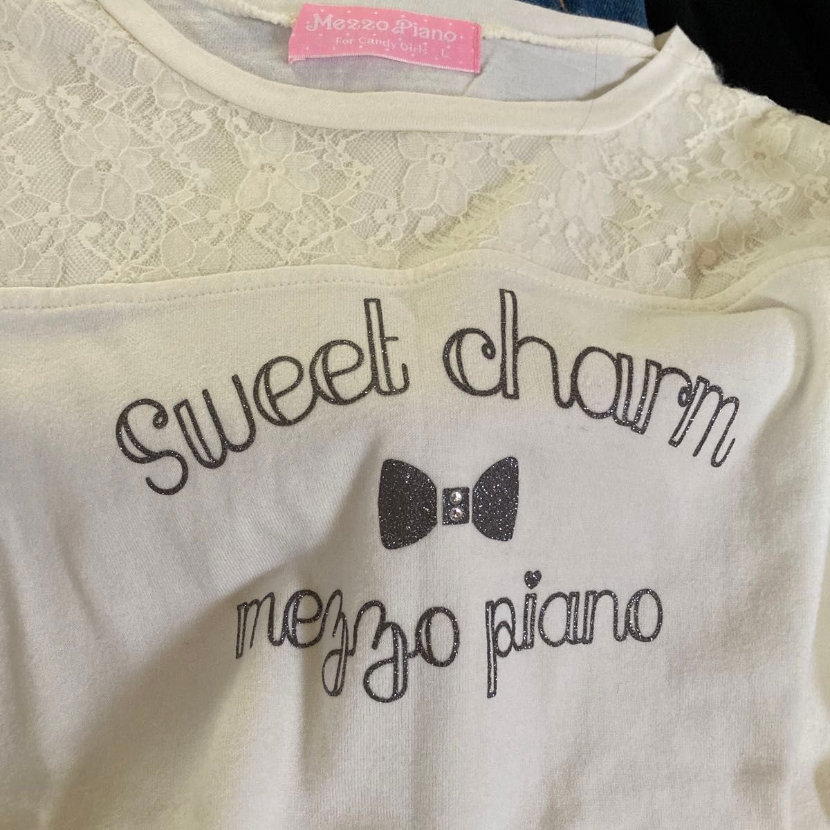 メゾピアノ長袖Tシャツ　メゾピアノTシャツ　メゾピアノトップス　 mezzo piano  ロンT 