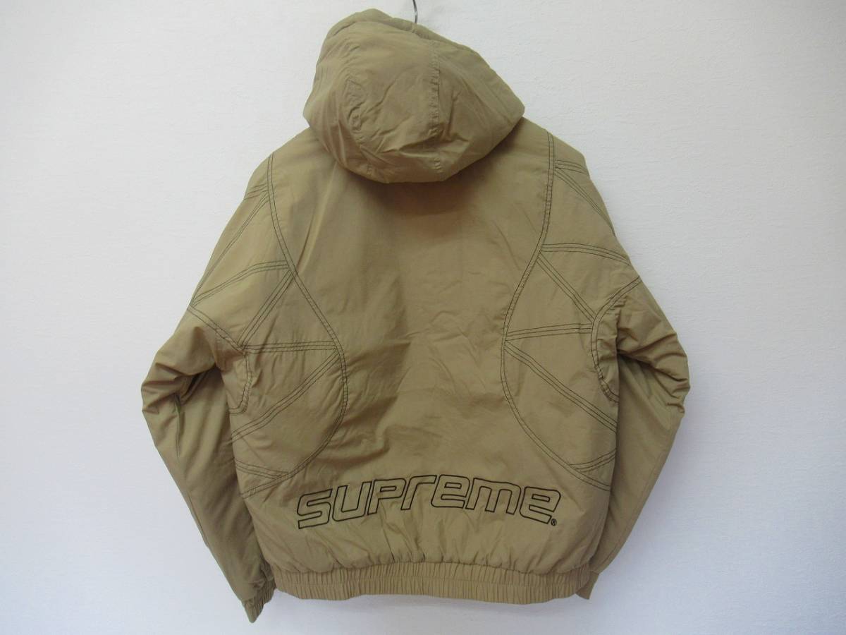 正規店購入 新品未使用 Supreme Zig Zag Stitch Puffy Jacket TAN サイズ：M シュプリーム ジグ ザグ ステッチ パフィー ジャケット_画像4