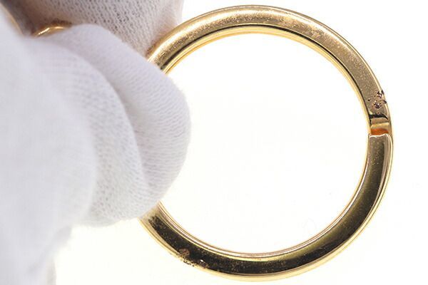  Dior кольцо для ключей Gold metal б/у брелок для ключа Logo женский Vintage Christian