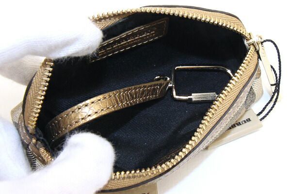  Burberry Mini сумка бежевый парусина кожа б/у в клетку бардачок чехол для ключей мужской женский 