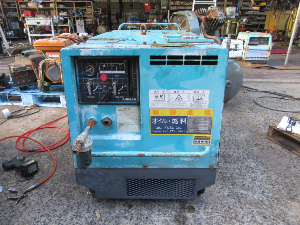  oil .N4157 engine compressor Airman PDR22S diesel engine type air compressor used junk Yanmar L90DEHK