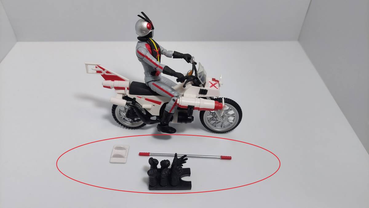 SHODO-X 　仮面ライダーX　クルーザー　【中古】_赤丸が付属品です