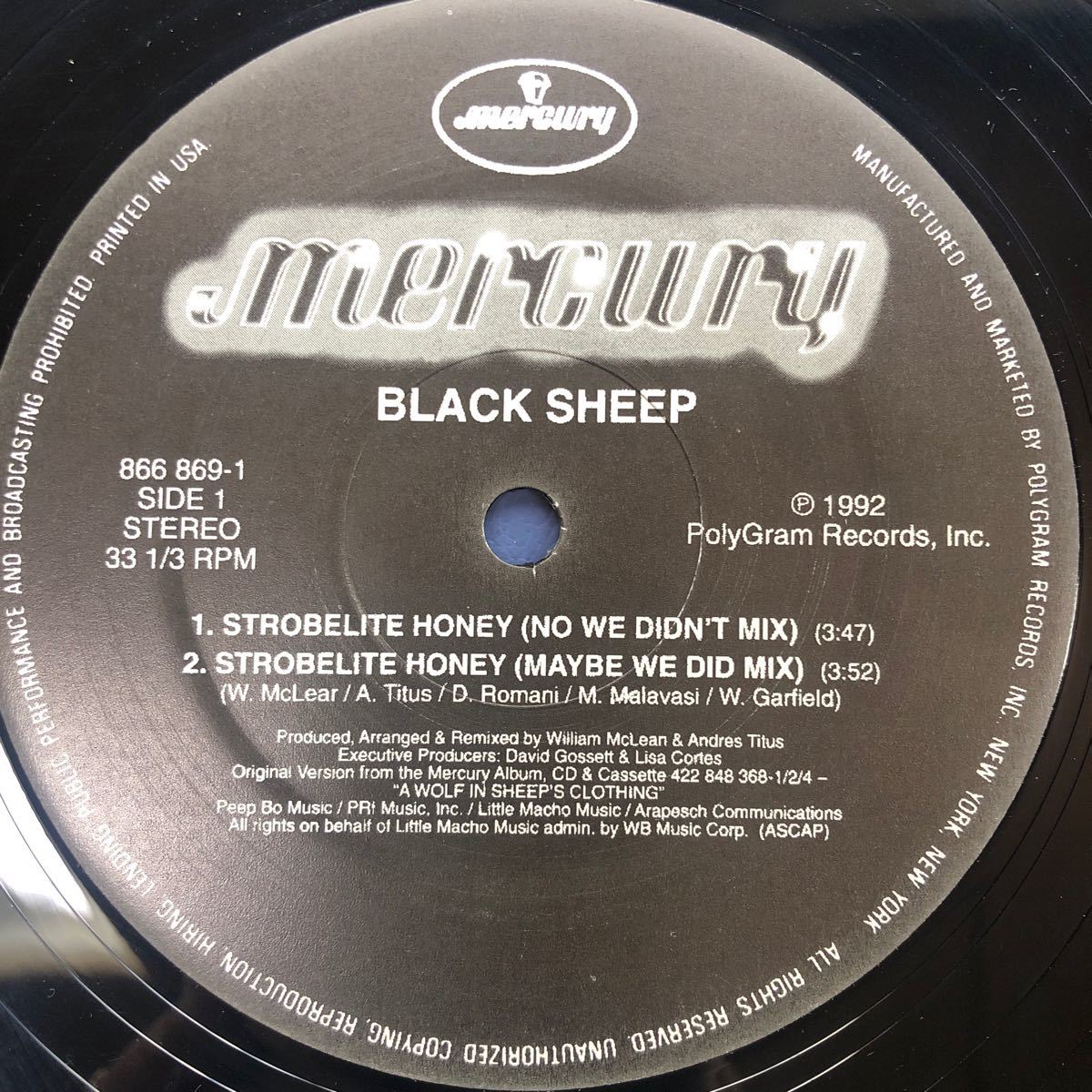 Black Sheep STROBLITEHONEY 12インチ LP レコード 5点以上落札で送料無料b_画像3