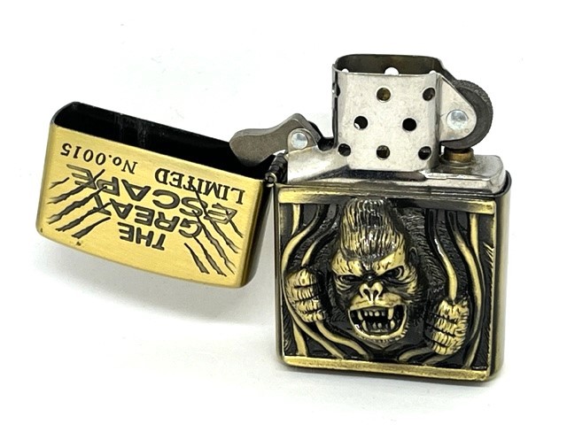 【レア 1円スタート】ZIPPO ジッポー ライター 1997年製 THE GREAT ESCAPE グレート エスケープ ゴリラ リミテッド 限定品 シリアル入り_画像3